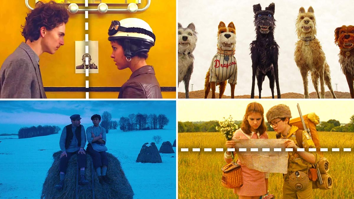 Đối xứng trong các bộ phim của Wes Anderson. Nguồn: studiobinder Đối xứng trong các bộ phim của Wes Anderson. Nguồn: studiobinder