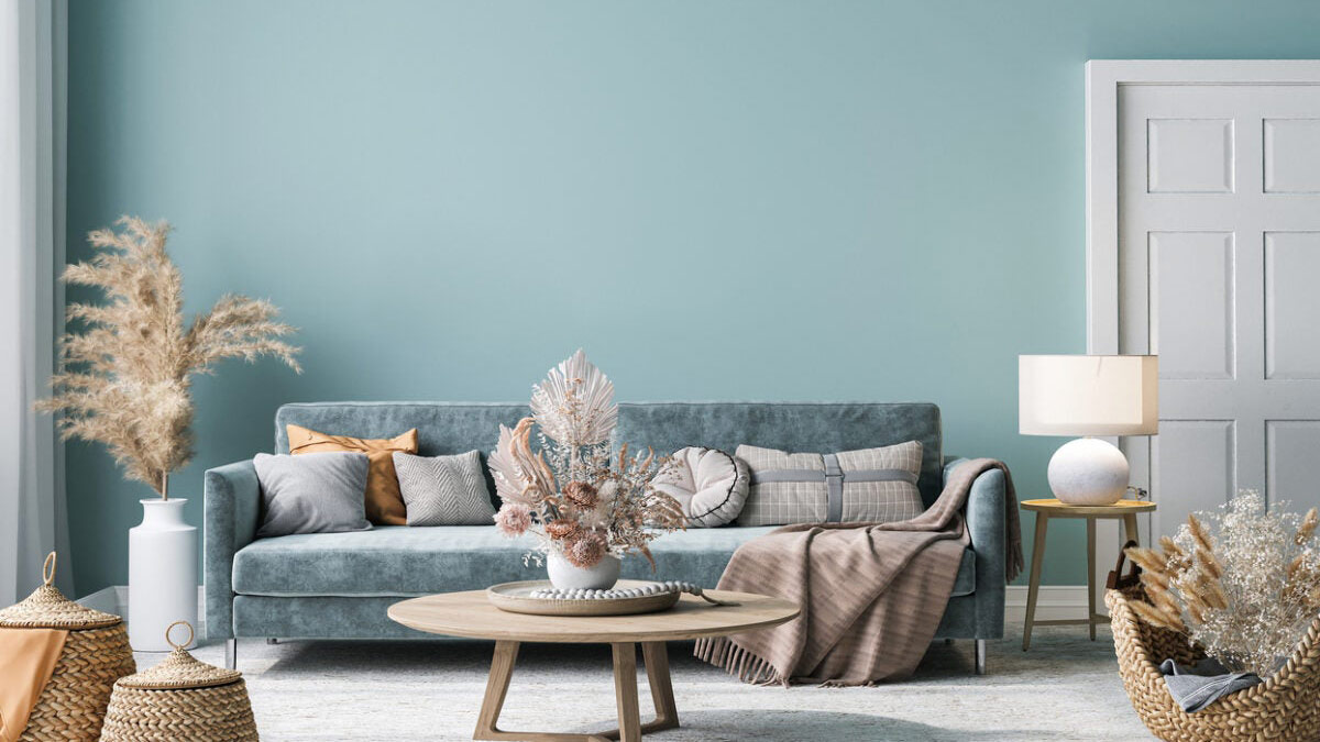Màu xanh chủ đạo trong thiết kế. Nguồn: bobvila Màu xanh chủ đạo trong thiết kế. Nguồn: bobvila